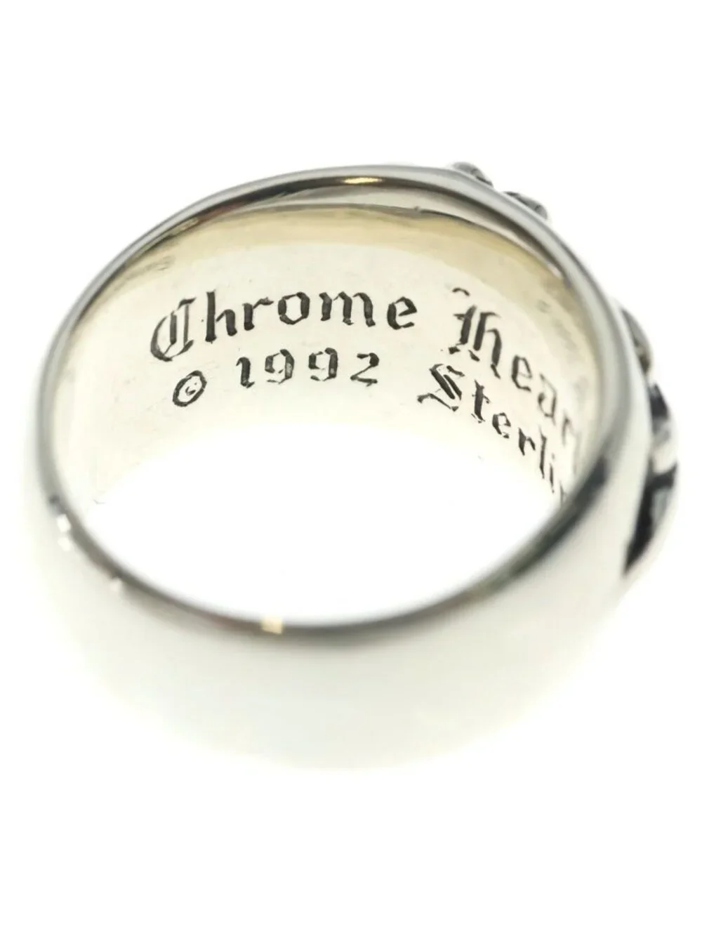 Chrome Hearts Flrl Crs Floral Cross Ring Silver